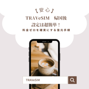 【安心】TRAVeSIM 帰国後設定は超簡単！料金ゼロを確実にする復元手順
